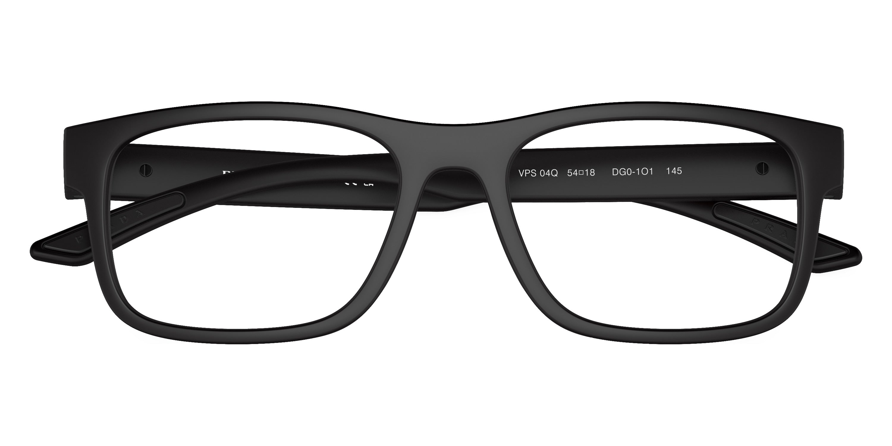 PRADA LINEA ROSSA EYEGLASSES - PS 04QV DG01O1 52 - Black Rubbered