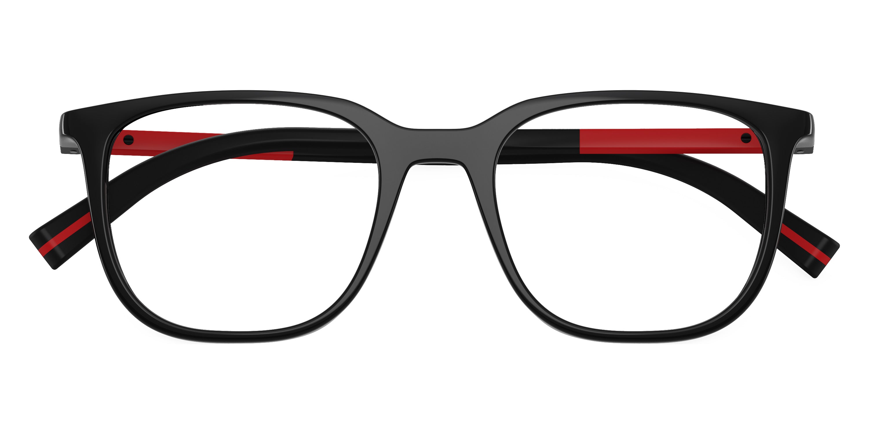 PRADA LINEA ROSSA EYEGLASSES - PS 04RV 1AB1O1 50 - Black/Black Rubber