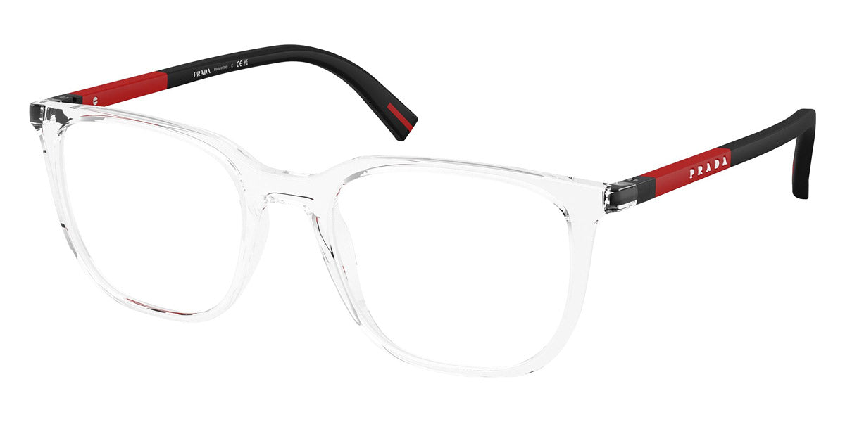 PRADA LINEA ROSSA EYEGLASSES - PS 04RV 2AZ1O1 50 - Transparent/Black Rubber