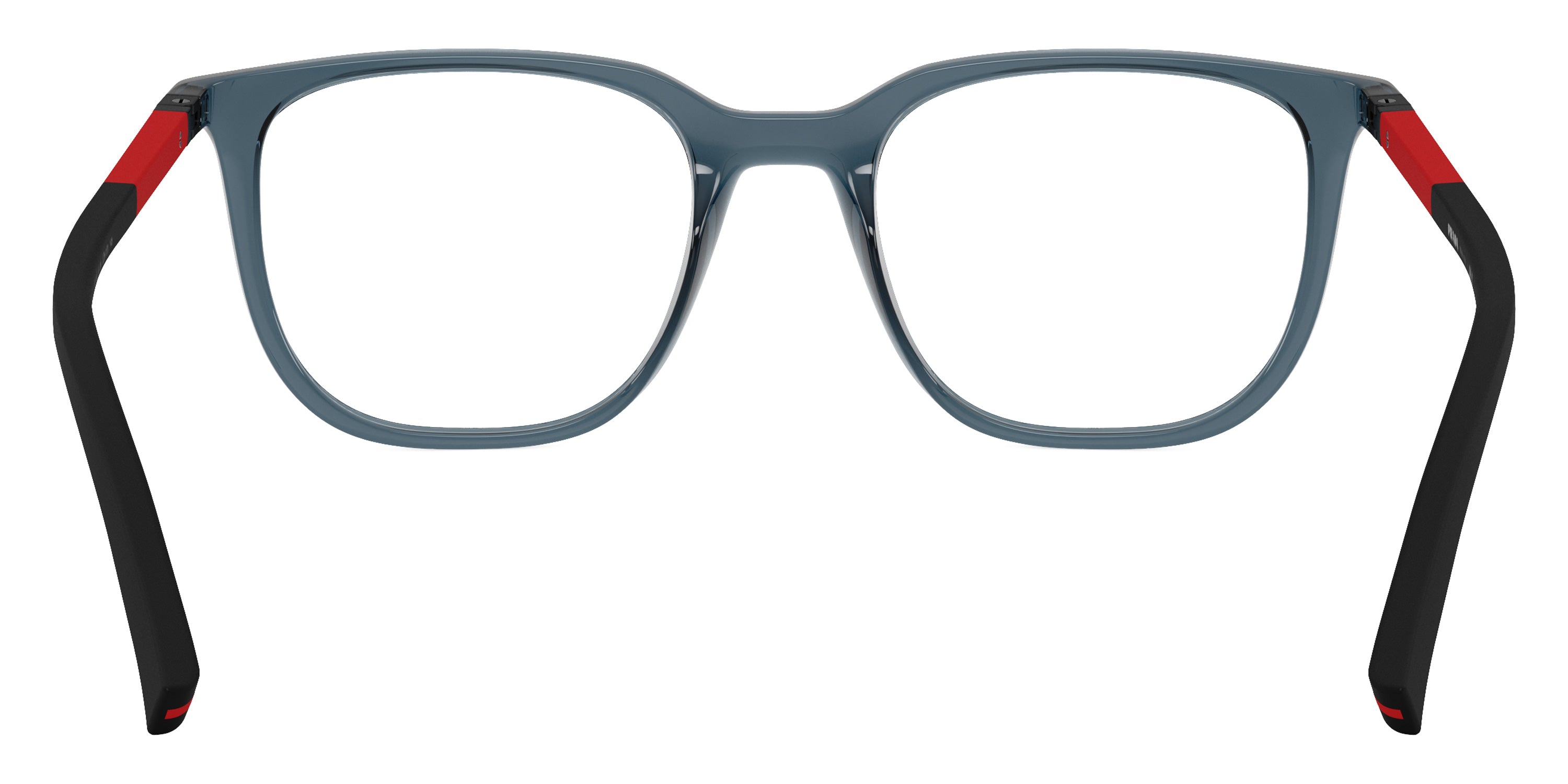 PRADA LINEA ROSSA EYEGLASSES - PS 04RV CZH1O1 50 - Transparent Blue/Black Rubber