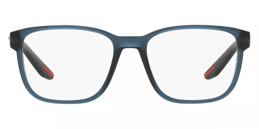 PRADA LINEA ROSSA EYEGLASSES - PS 06PV CZH1O1 55 - Crystal Blue/Black