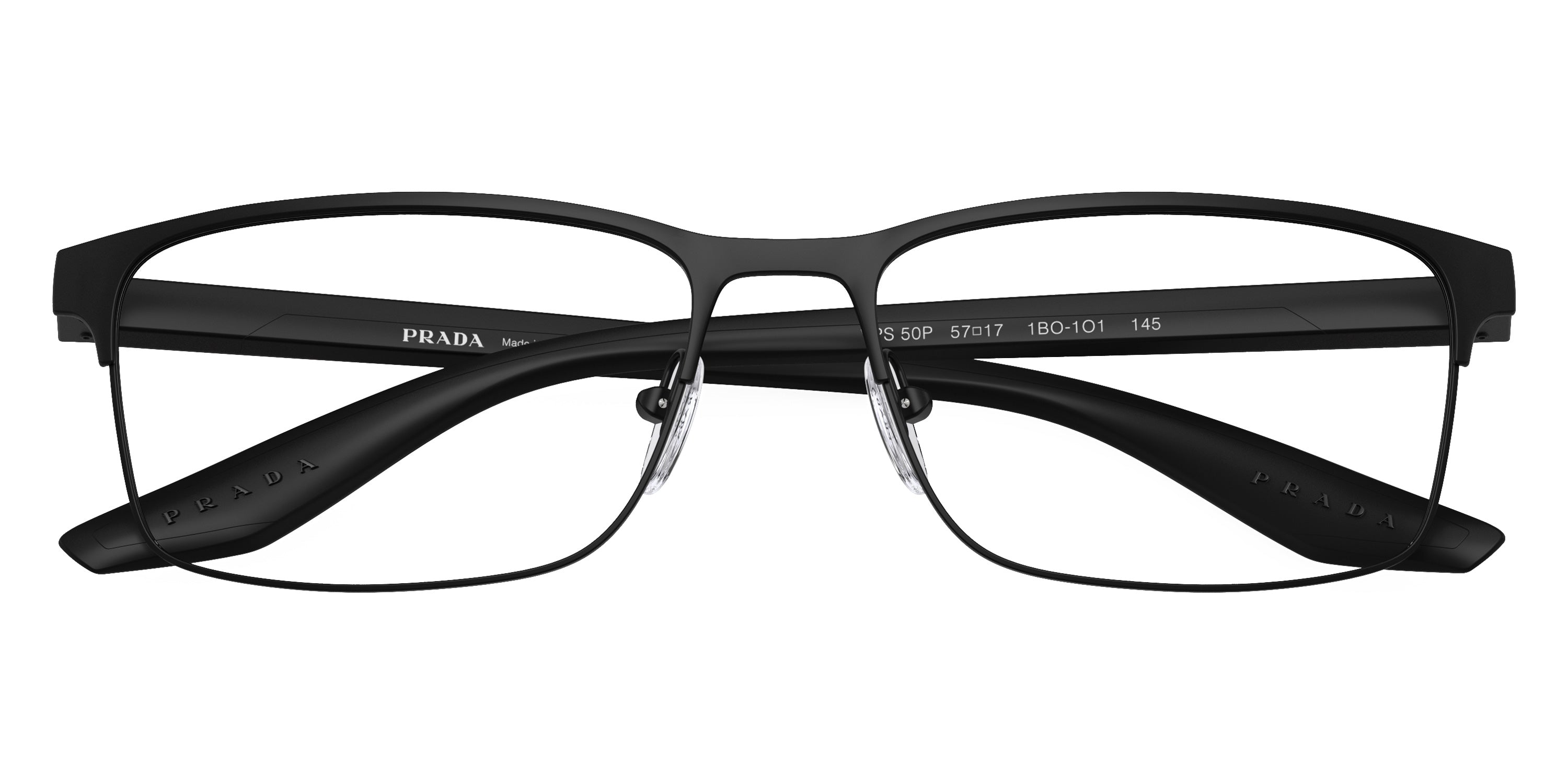 PRADA LINEA ROSSA EYEGLASSES - PS 50PV 1BO1O1 55 - Matte Black