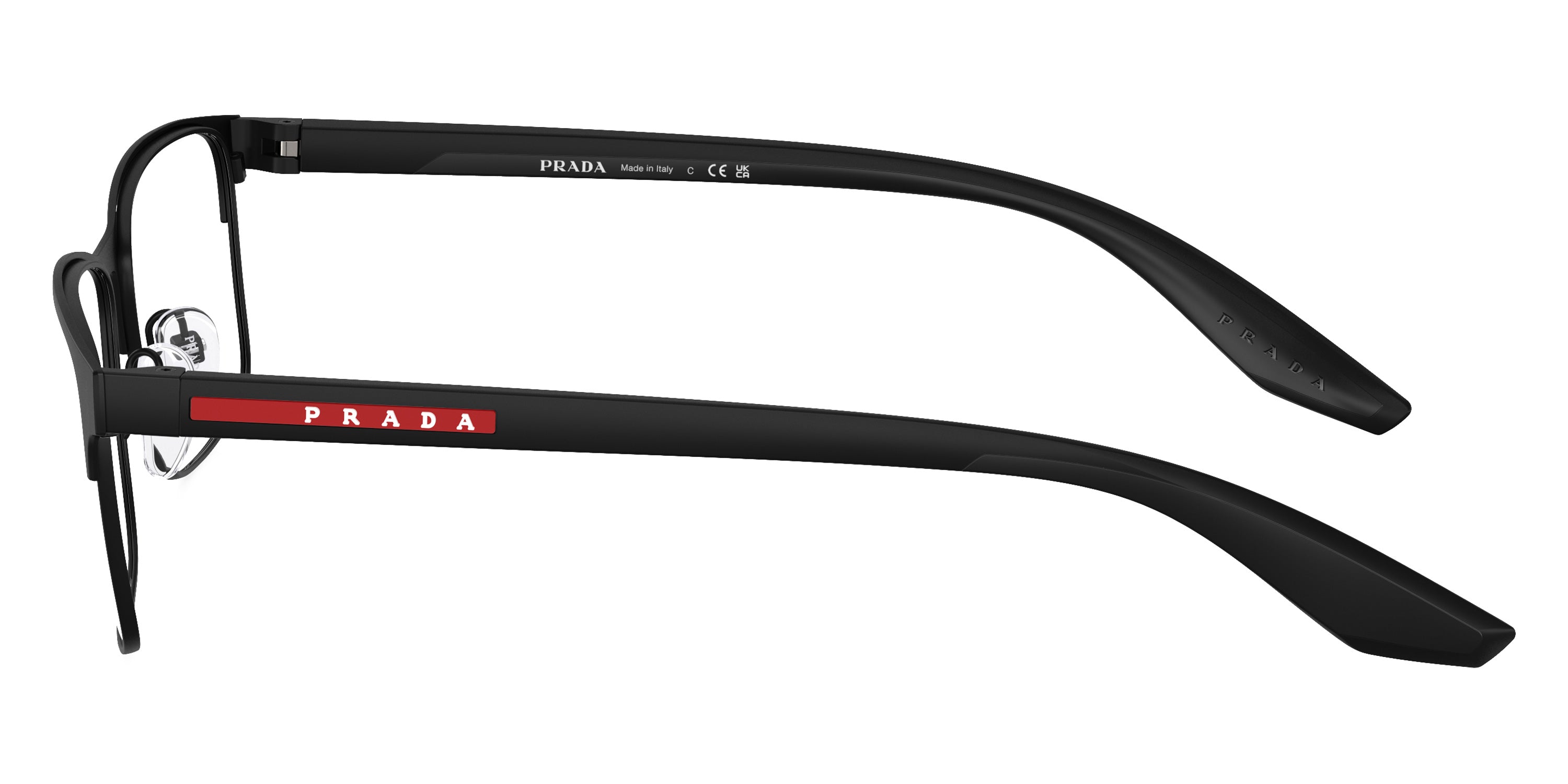 PRADA LINEA ROSSA EYEGLASSES - PS 50PV 1BO1O1 55 - Matte Black