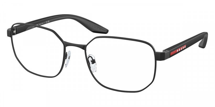PRADA LINEA ROSSA EYEGLASSES - PS 50QV DG01O1 57 - Black Rubber