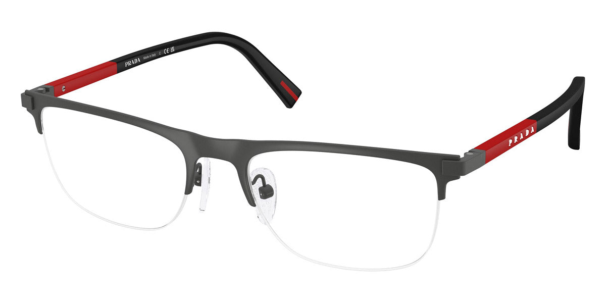 PRADA LINEA ROSSA EYEGLASSES - PS 50RV 06P1O1 55 - Gray Rubber/Matte Black