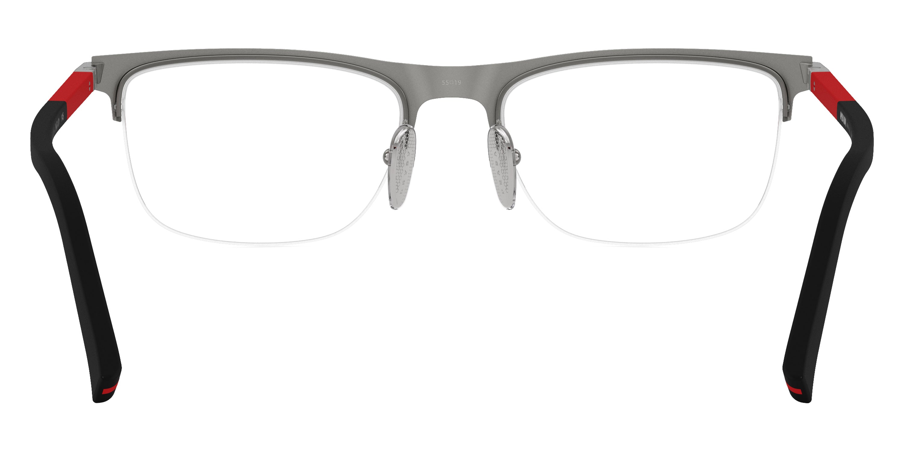 PRADA LINEA ROSSA EYEGLASSES - PS 50RV DHG1O1 55 - Matte Brushed Lead/Matte Black