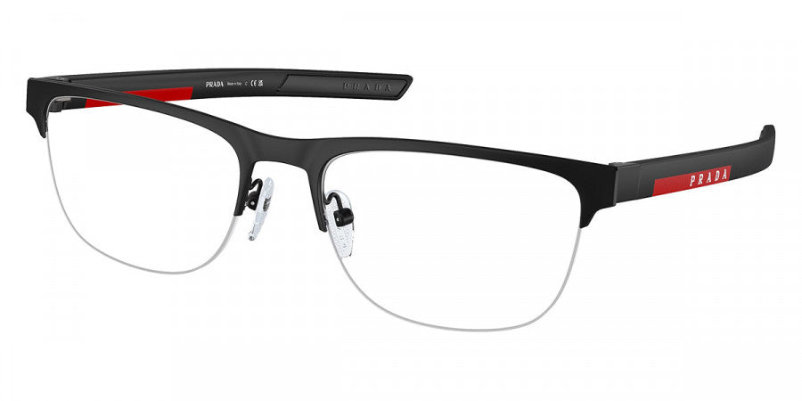 PRADA LINEA ROSSA EYEGLASSES - PS 51QV 1BO1O1 55 - Matte Black