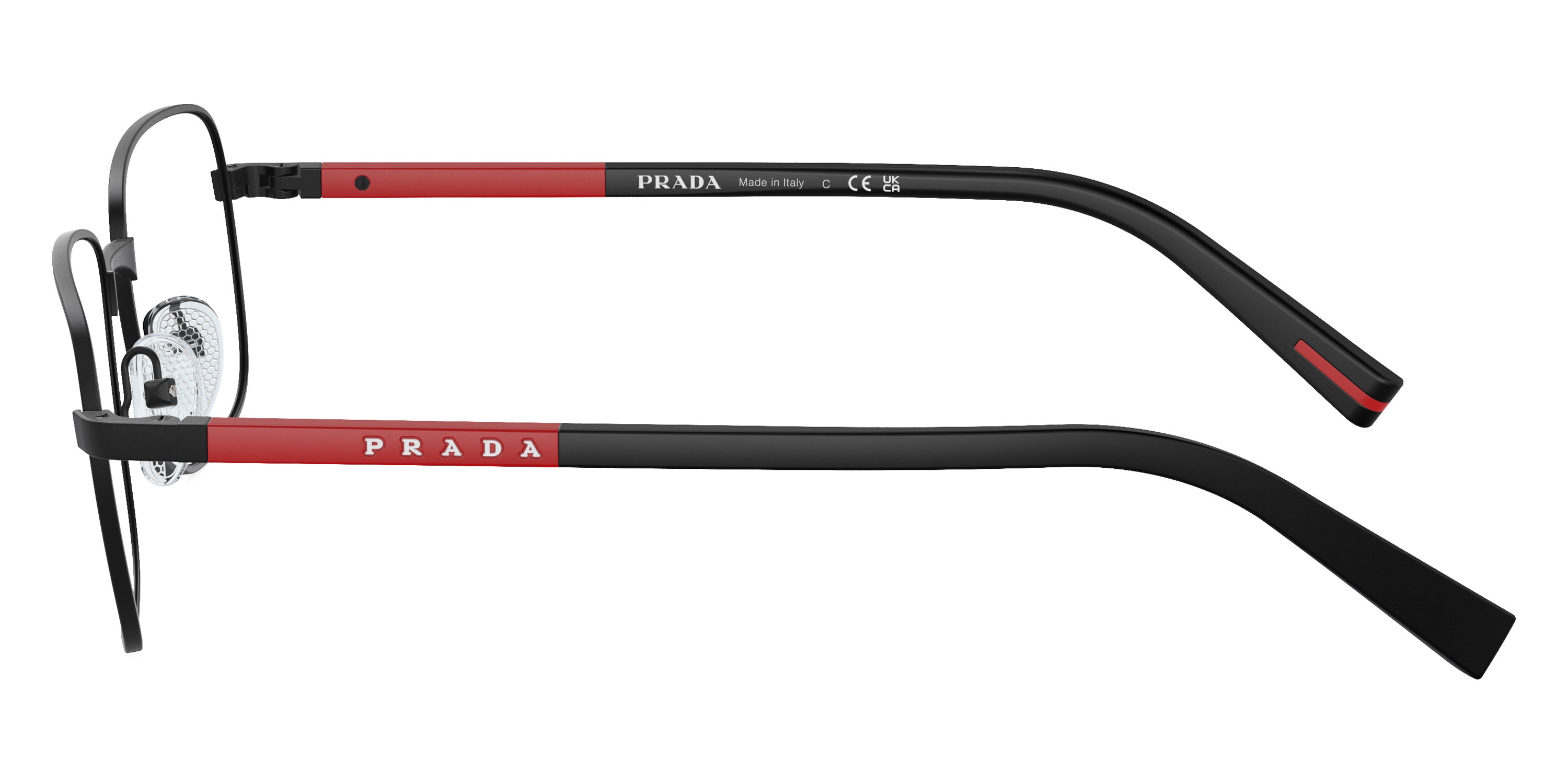 PRADA LINEA ROSSA EYEGLASSES - PS 52QV 1BO1O1 56 - Black Matte