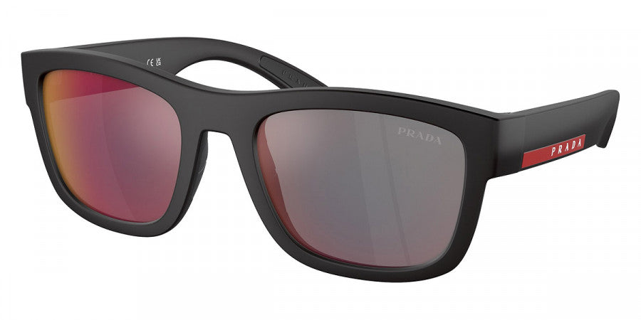 PRADA LINEA ROSSA SUNGLASSES - PS 01ZS DG008F 56 - Black Rubber