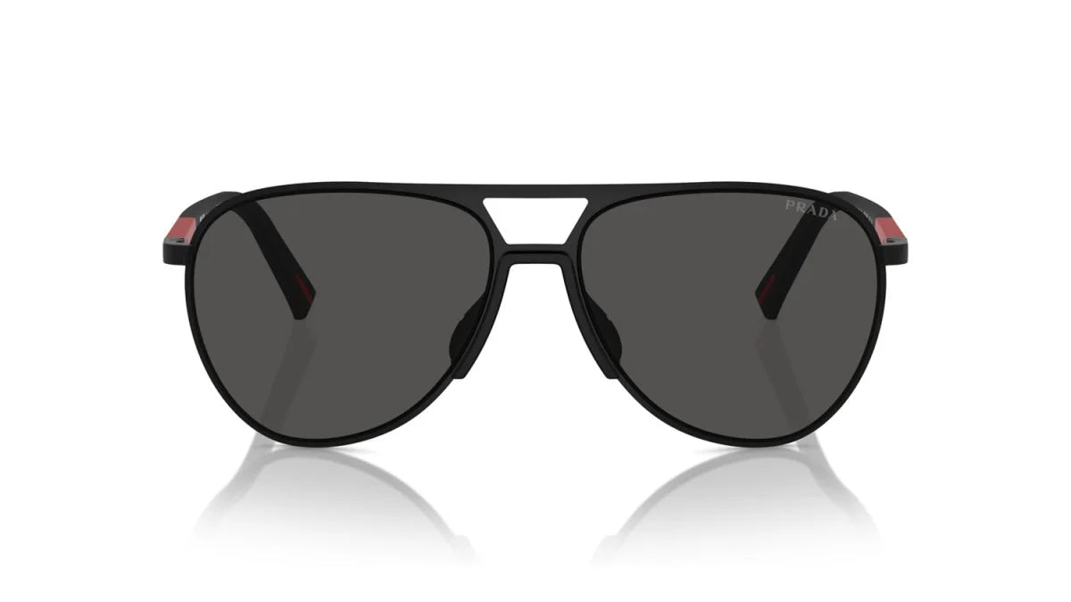 PRADA LINEA ROSSA SUNGLASSES - PS 53ZS 1BO06F 59 - Matte Black/Rubbered Black