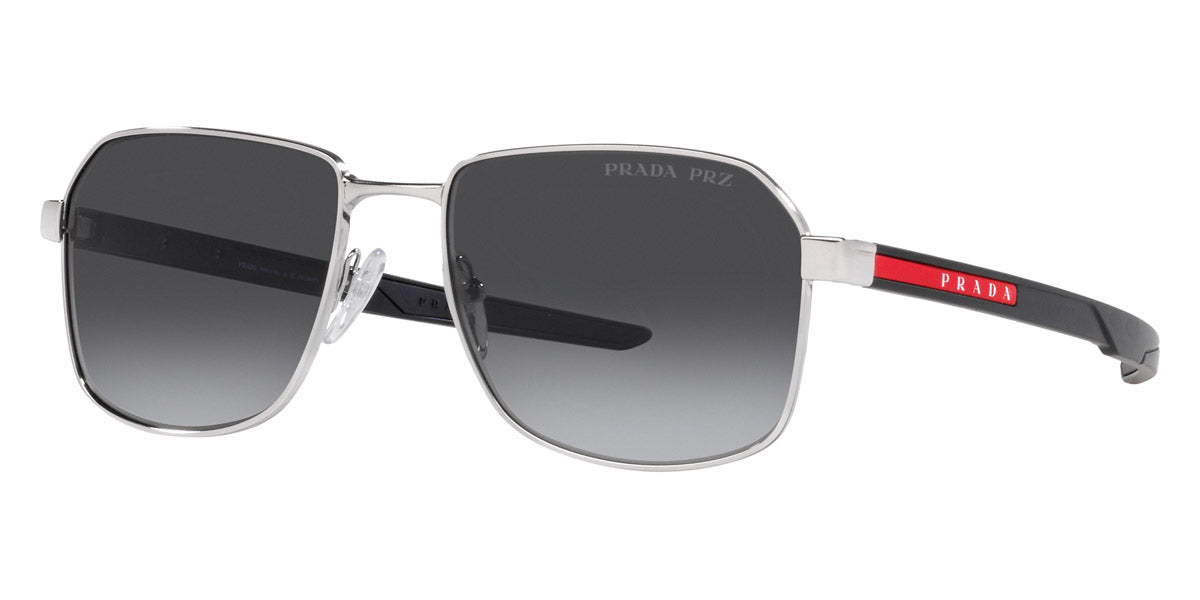 PRADA LINEA ROSSA SUNGLASSES - PS 54WS 1BC06G 57 - Silver