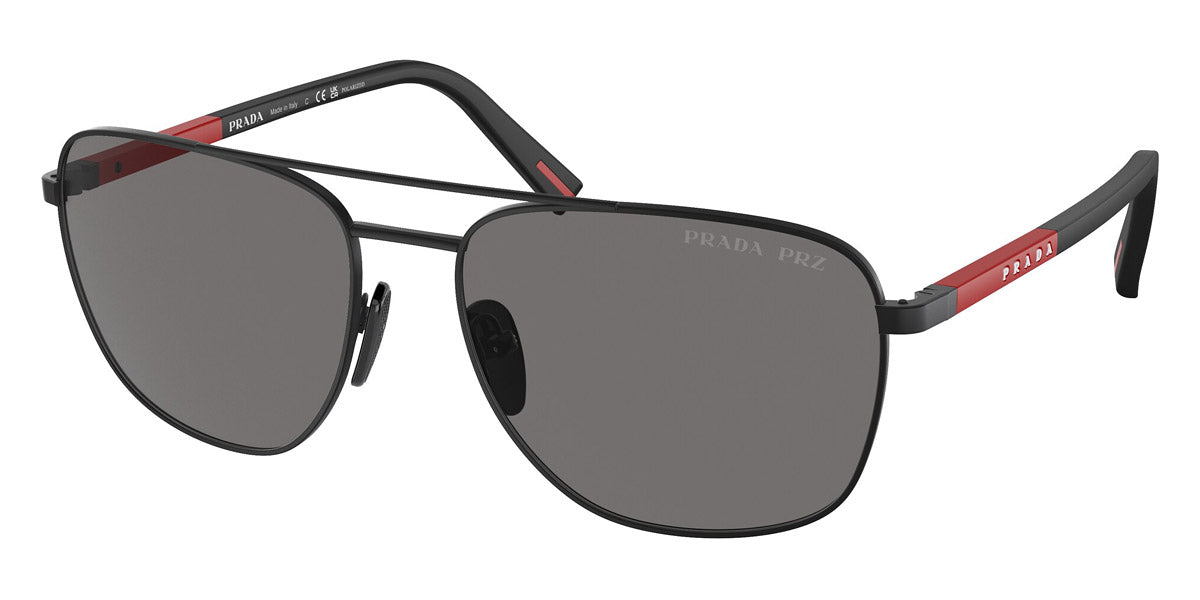 PRADA LINEA ROSSA SUNGLASSES - PS 54ZS 1BO02G 60 - Matte Black/Rubbered Black