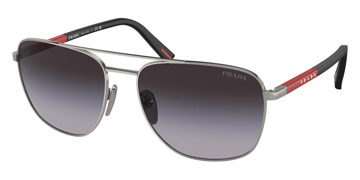 PRADA LINEA ROSSA SUNGLASSES - PS 54ZS 5AV09U 60 - Gunmetal/Rubbered Black