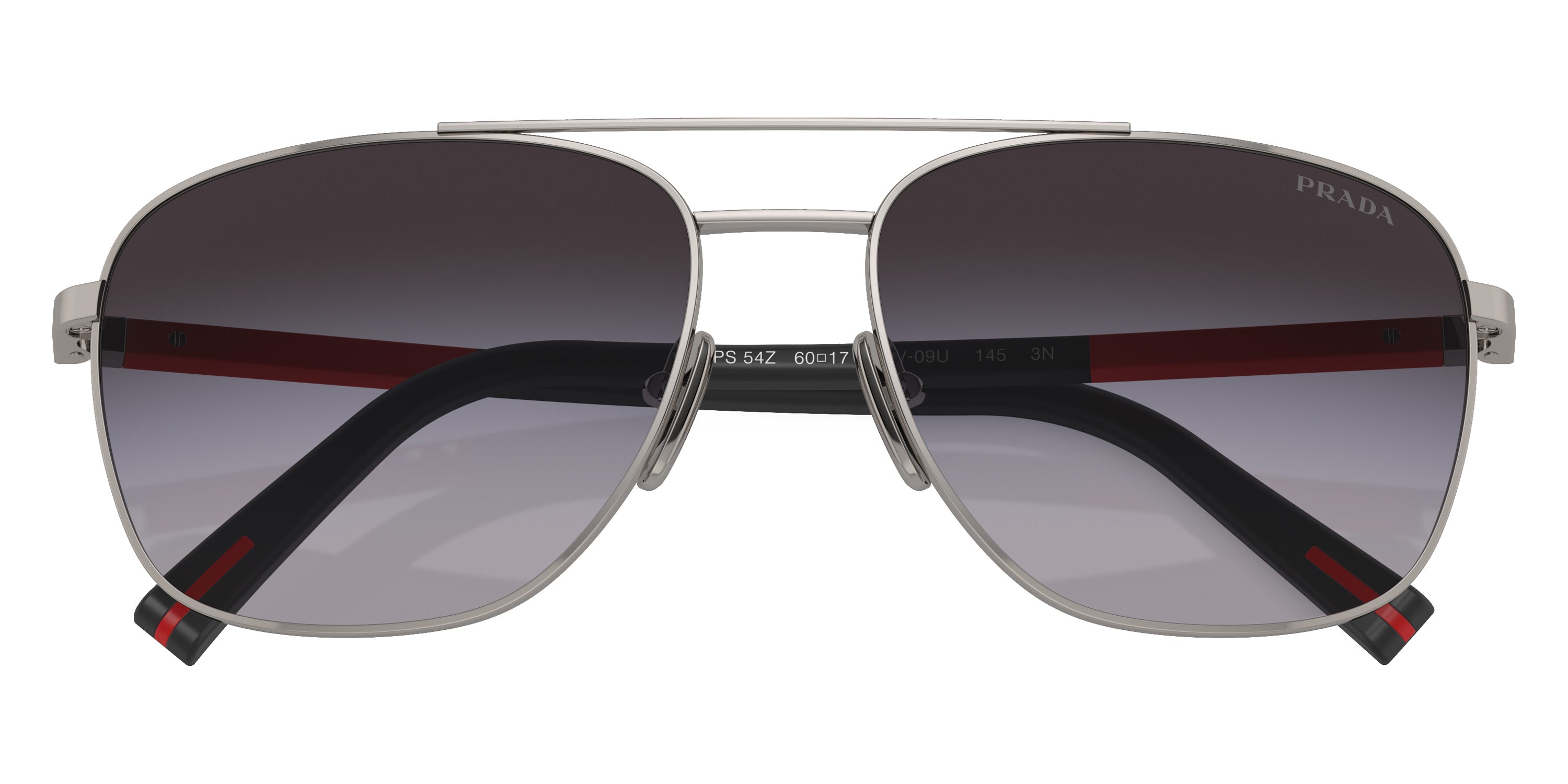 PRADA LINEA ROSSA SUNGLASSES - PS 54ZS 5AV09U 60 - Gunmetal/Rubbered Black
