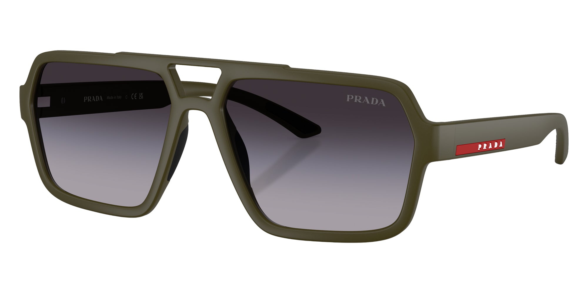 PRADA LINEA ROSSA SUNGLASSES - PS A06S 15X09U 59 - Matte Green