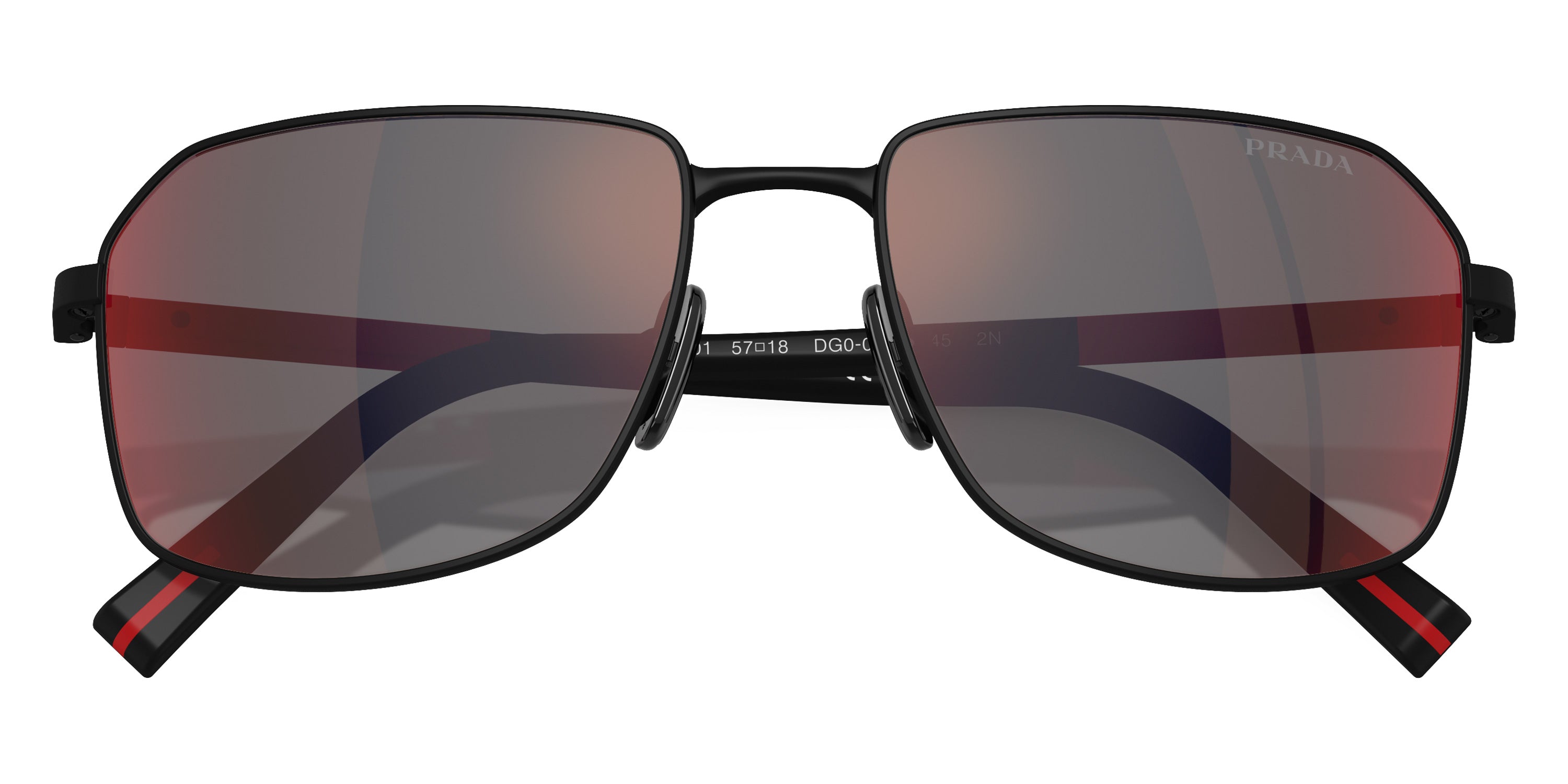 PRADA LINEA ROSSA SUNGLASSES - PS A51S DG008F 57 - Rubber Black/Black Rubbered