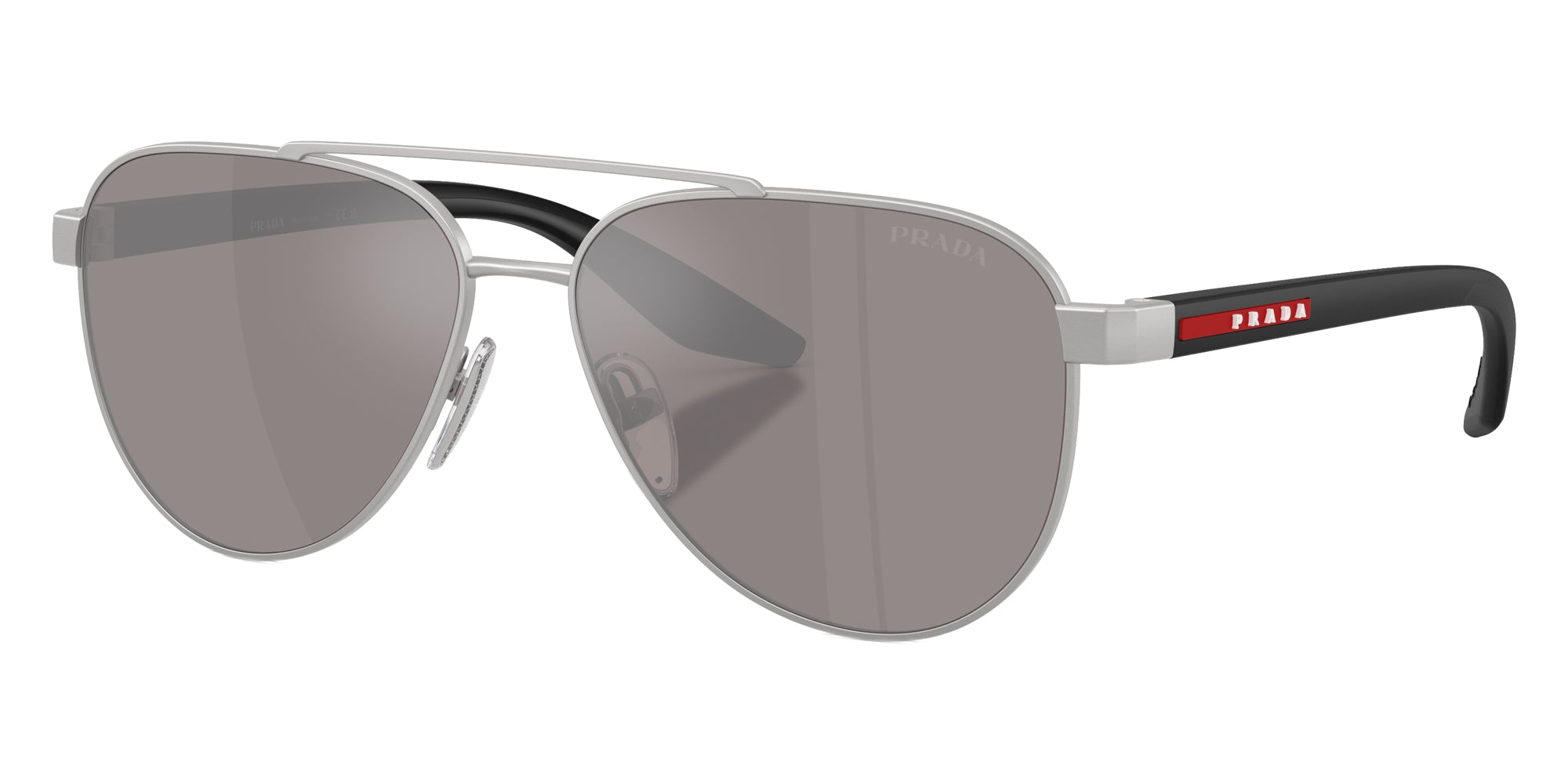 PRADA LINEA ROSSA SUNGLASSES - PS A52S 18X80I 58 - Black Rubber/Matte Gray