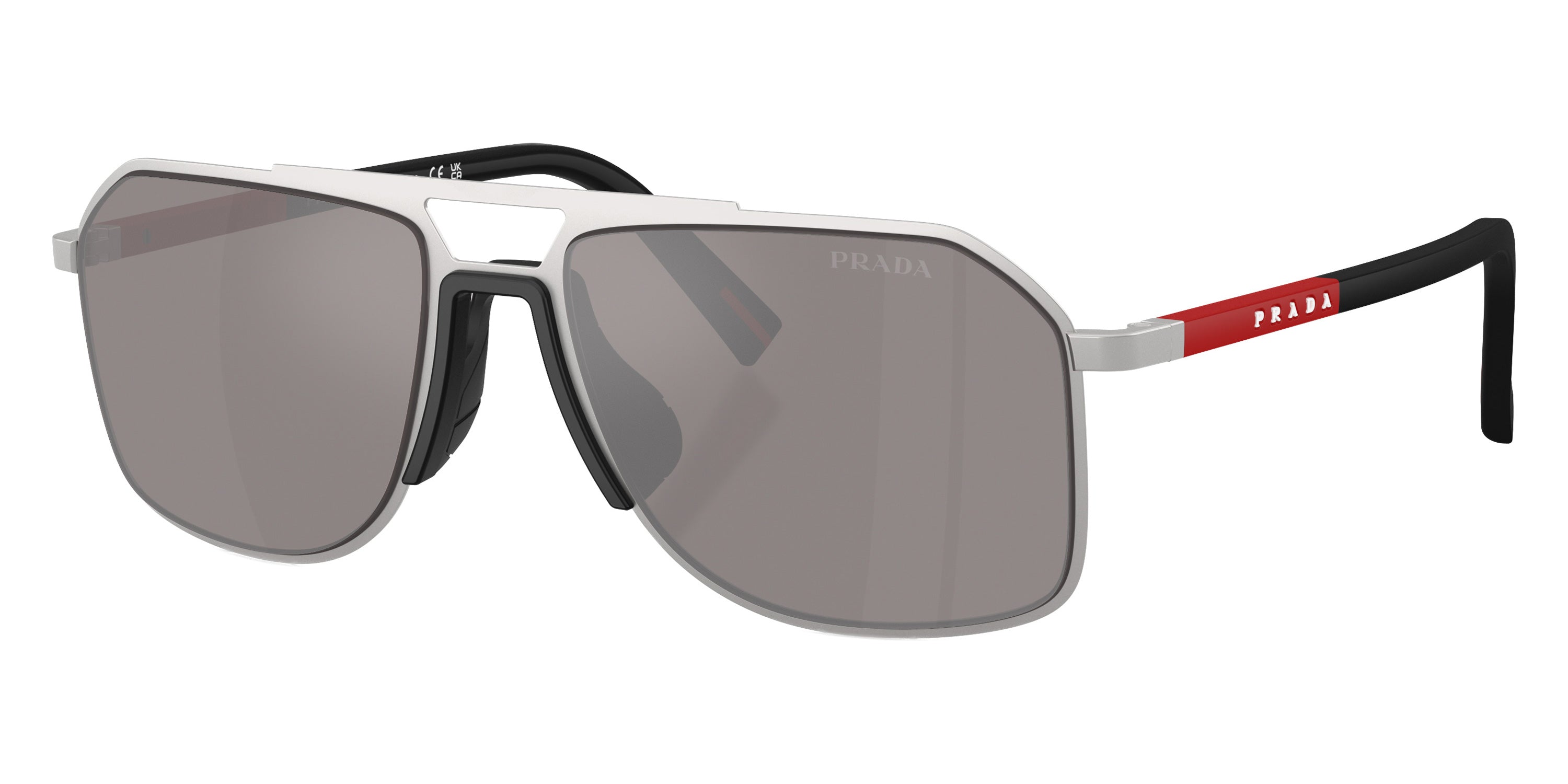 PRADA LINEA ROSSA SUNGLASSES - PS B51S 18X80I 56 - Matte Silver
