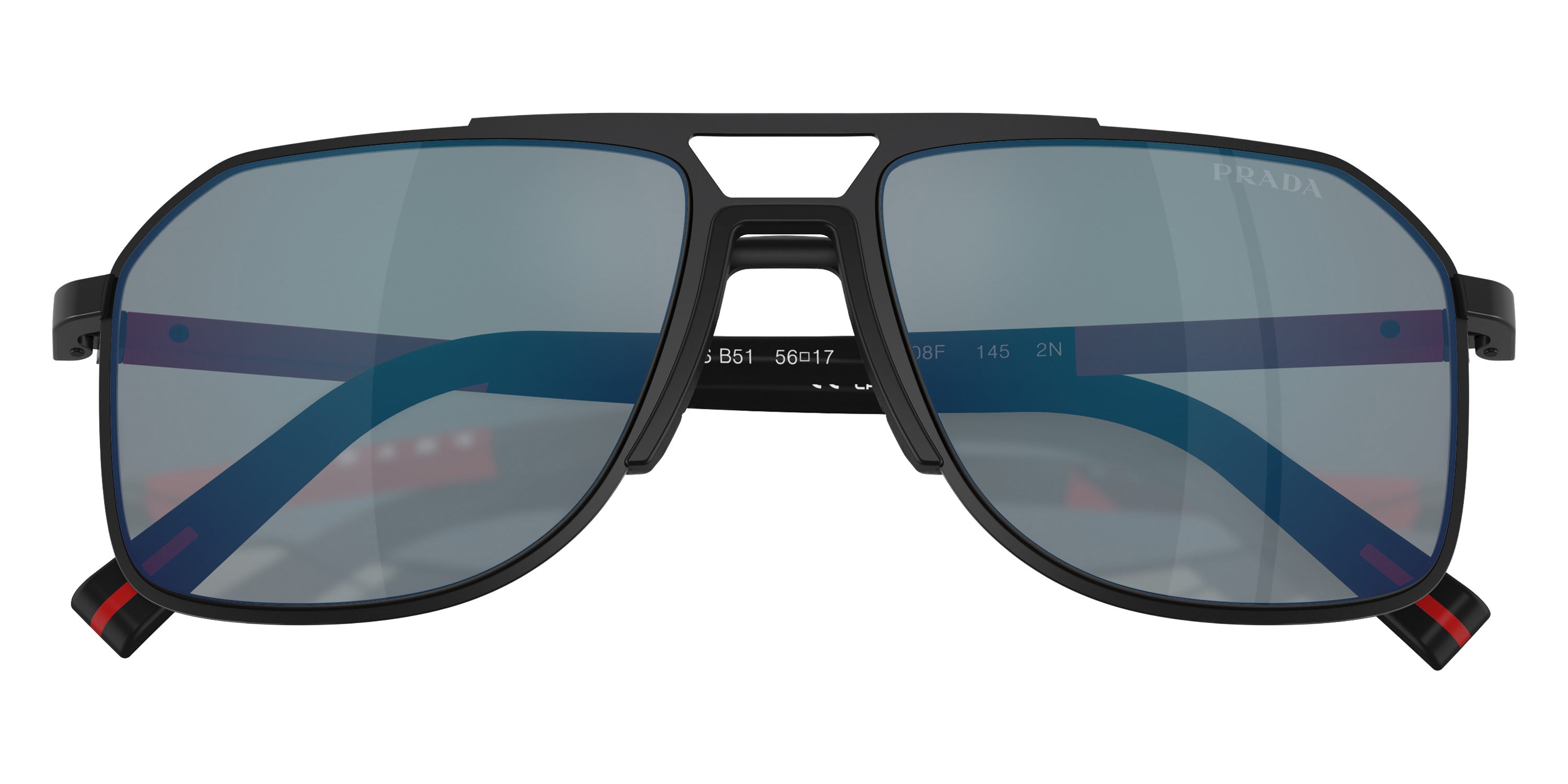 PRADA LINEA ROSSA SUNGLASSES - PS B51S 1BO08F 56 - Matte Black