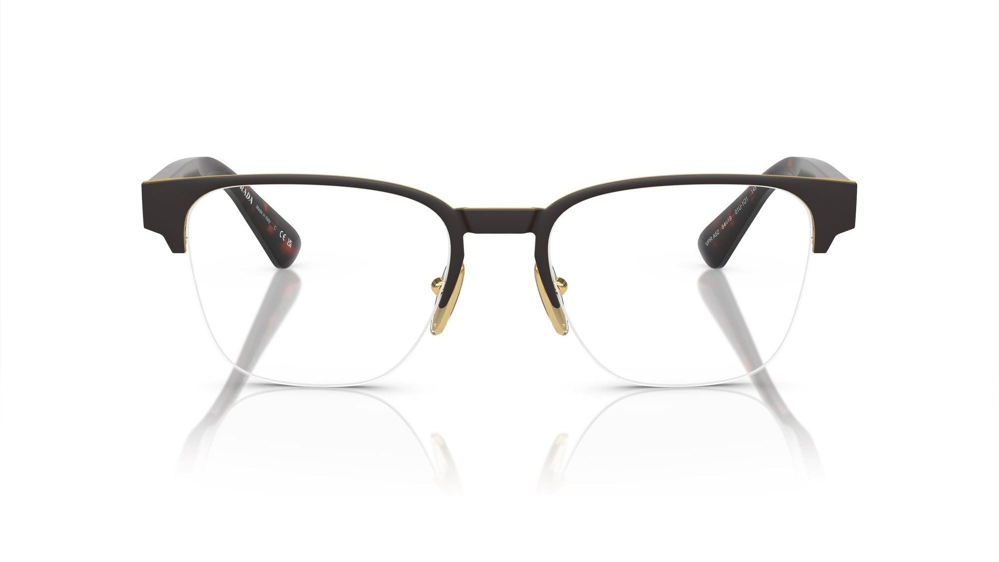 PRADA EYEGLASSES - PPR A52V 01U1O1 - Matte Brown/Havana