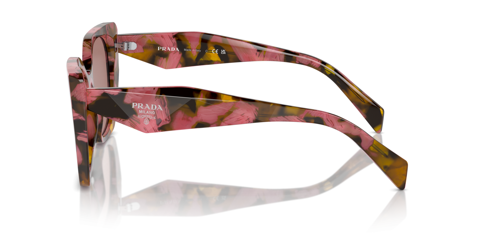 PRADA SUNGLASSES - PR 19ZS 18N10D 55 - Tortoise Cognac Begonia