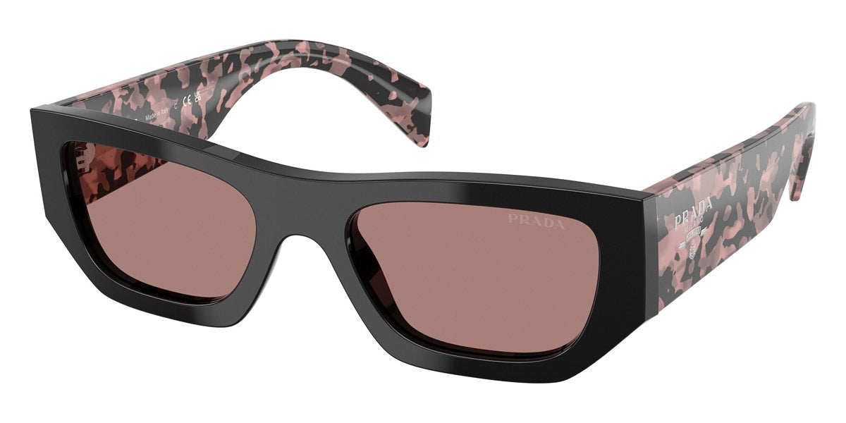 Prada Women’s MYER Square Sunglasses - Black Front & Pink Tortoise Temples Prada Two-Tone Acetate Square Sunglasses | Neiman Marcus main image 2
