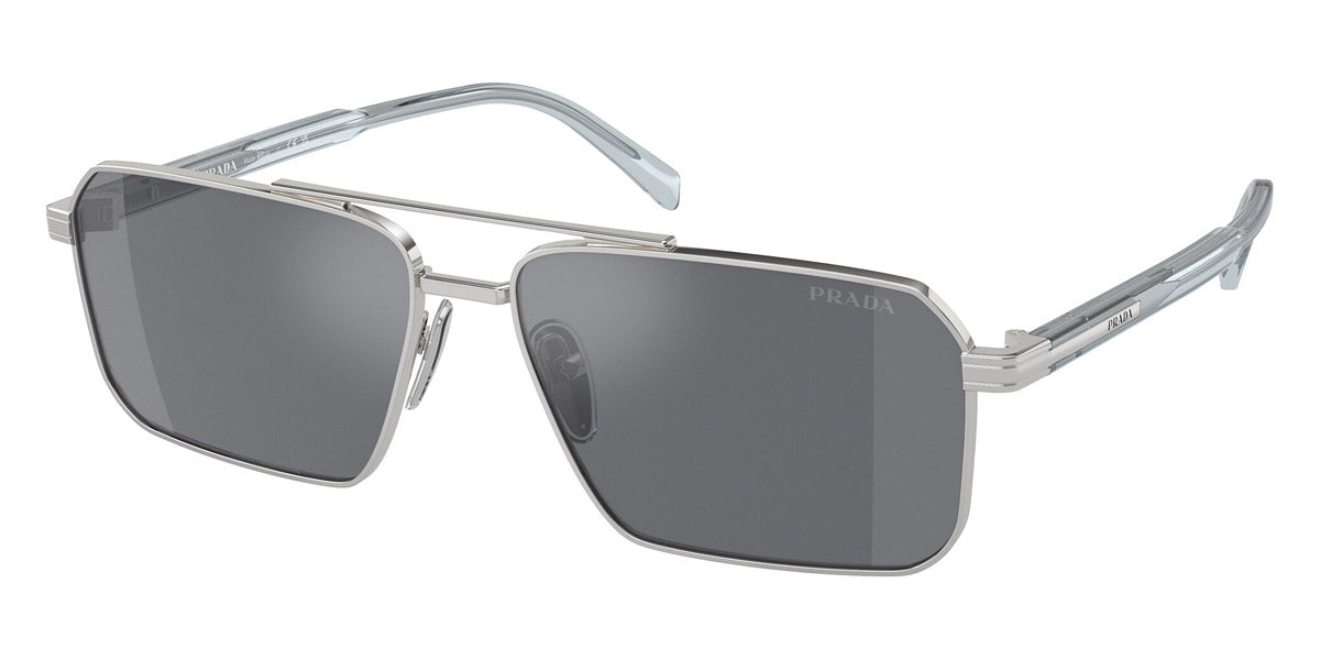 PRADA SUNGLASSES - PR A57S 1BC175 - Silver/Transparent Azure
