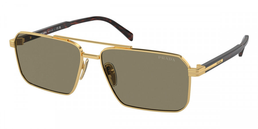 PRADA SUNGLASSES - PR A57S 5AK90F 58 - Gold/Radica Tortoise display picture 2