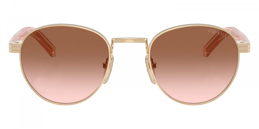 PRADA SUNGLASSES - PR B52S ZVN0A6 49 - Pale Gold/Transparent Peach Pink