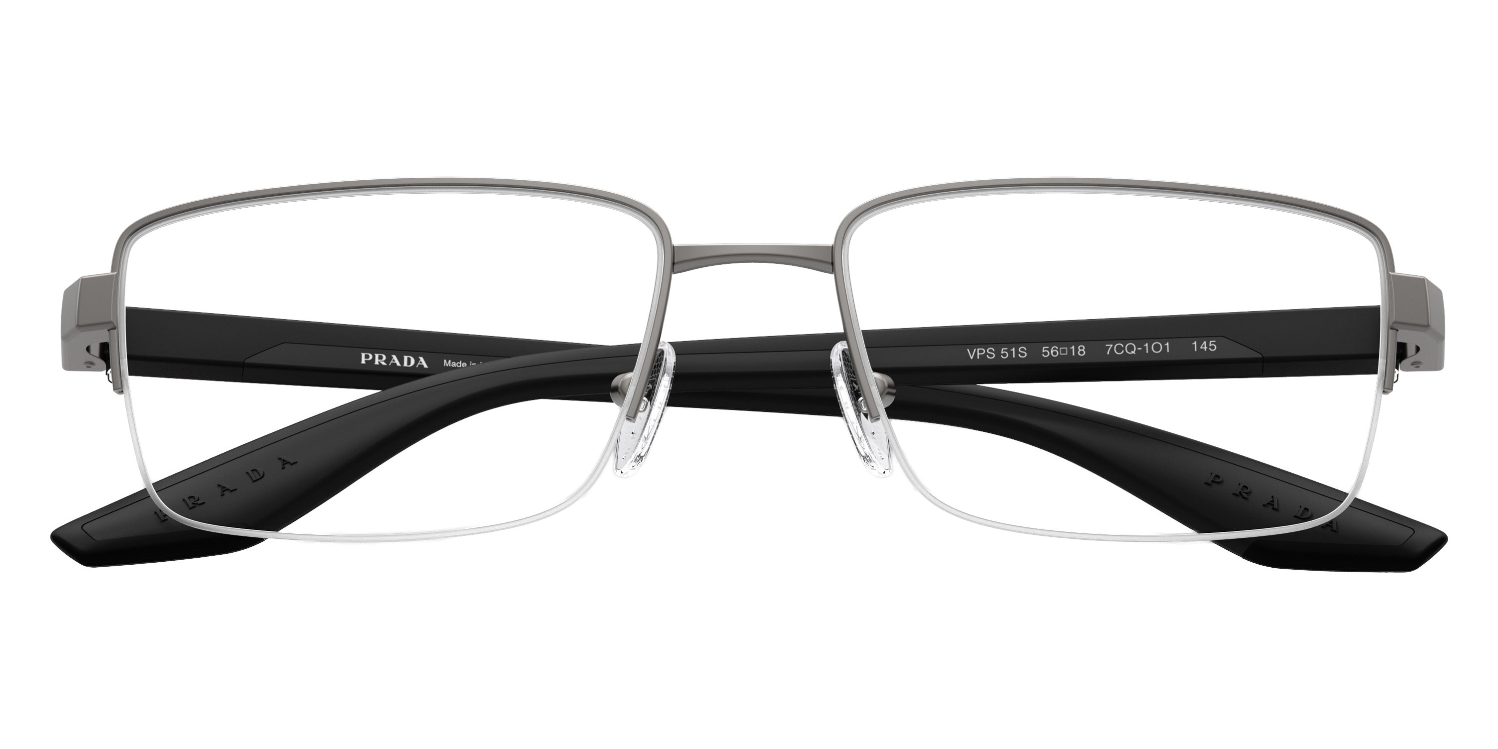 PRADA LINEA ROSSA EYEGLASSES - PS 51SV 7CQ1O1 56 - Gunmetal