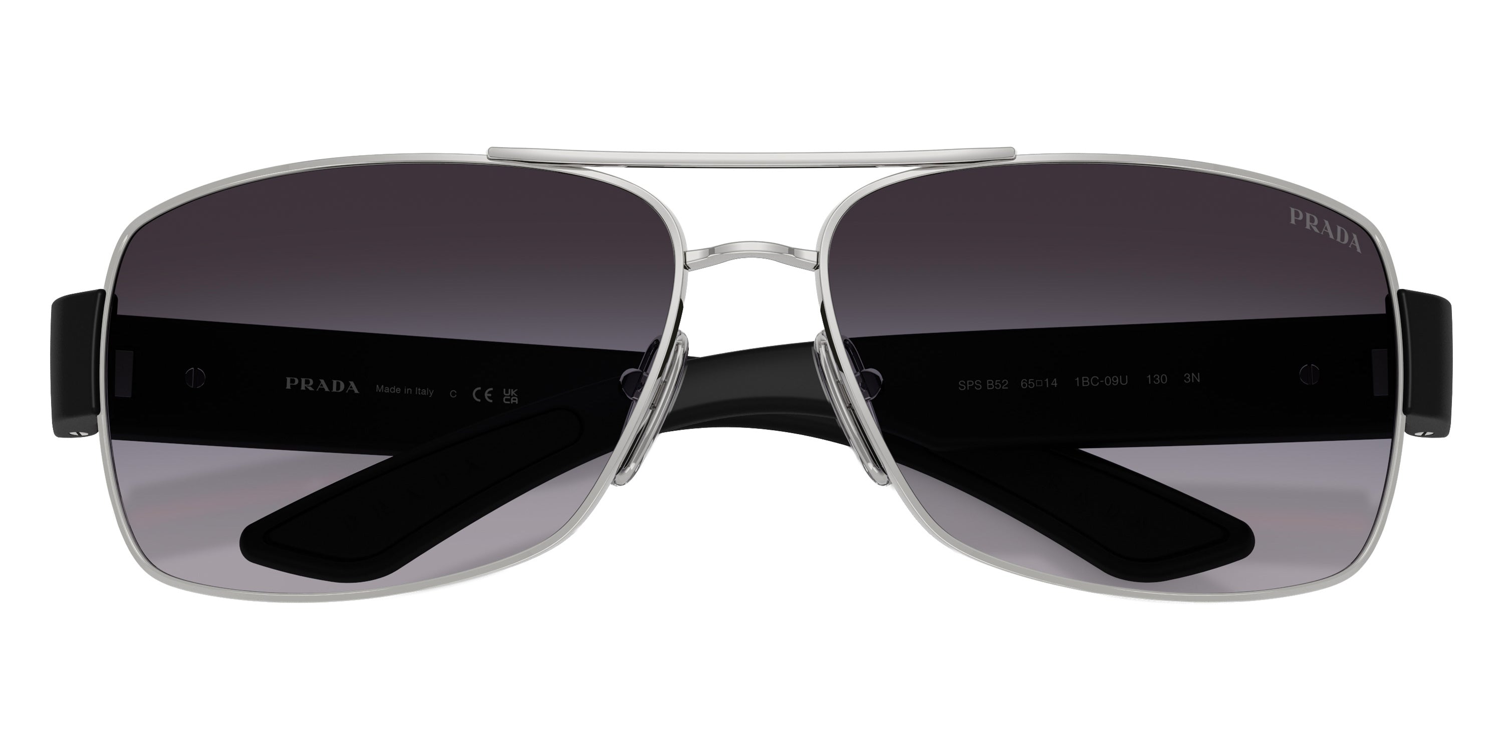PRADA LINEA ROSSA SUNGLASSES - PS B52S 1BC09U 65 - Silver