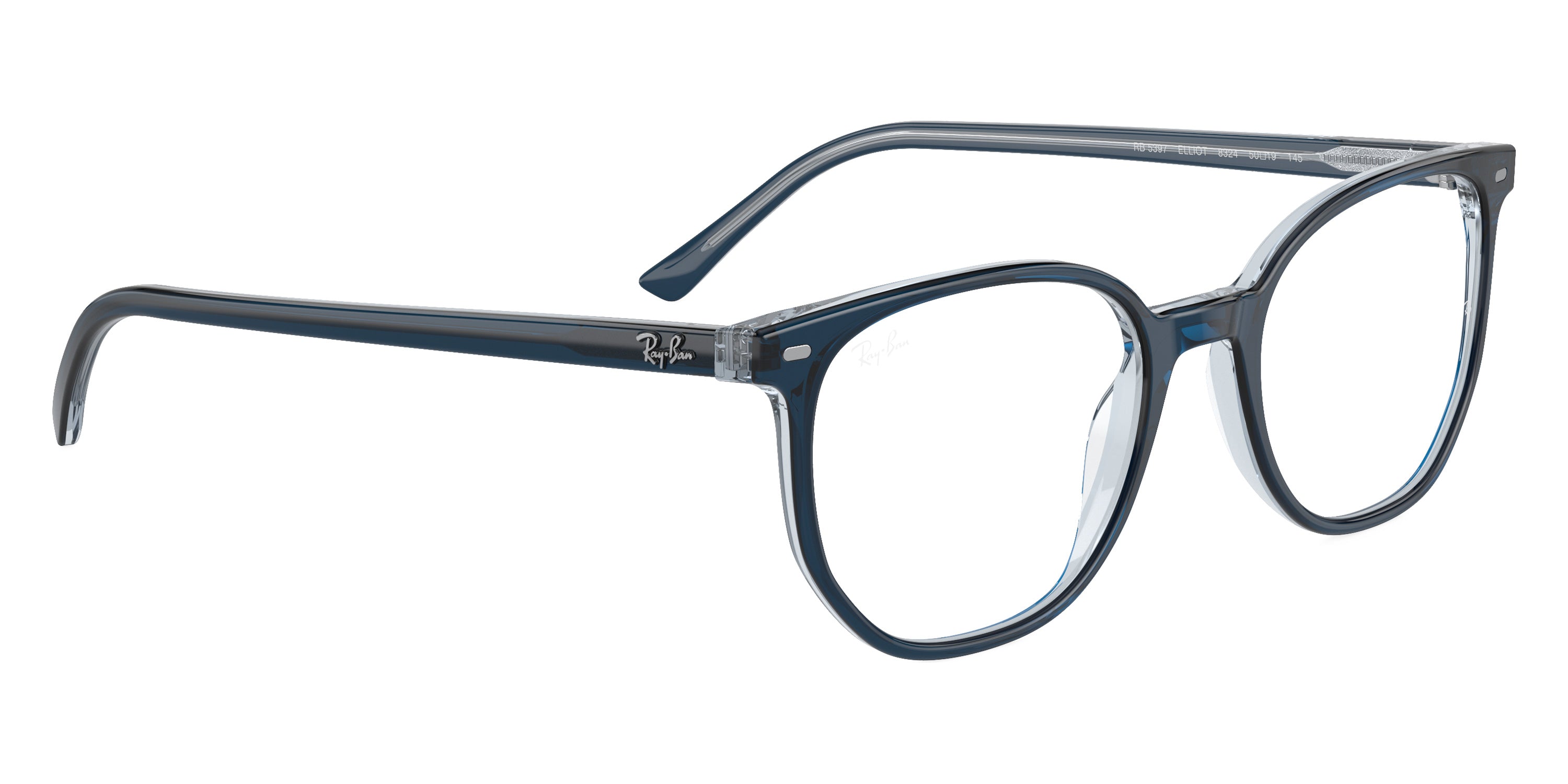 RAY-BAN EYEGLASSES ELLIOT - RX5397 8324 48 - Blue on Transparent Blue