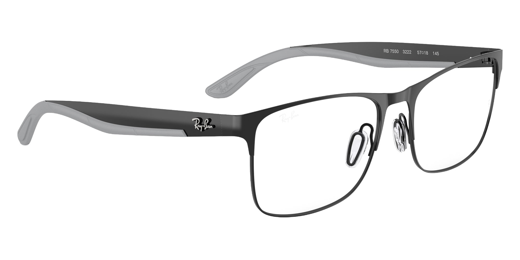 RAY-BAN EYEGLASSES - RB7550 3222 57 - Black