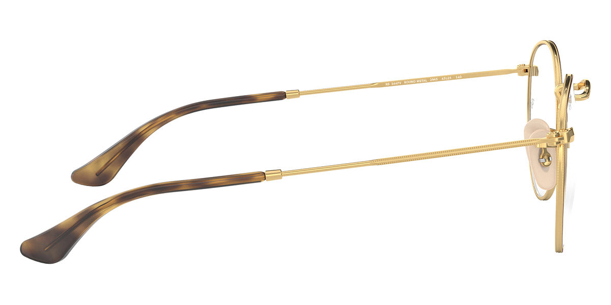 RAY-BAN EYEGLASSES ROUND METAL - RX3447V Havana on Gold