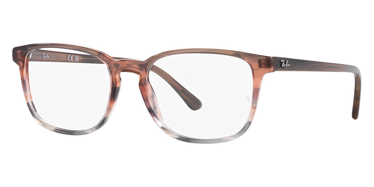 RAY-BAN EYEGLASSES - RX5418 Striped Brown and Red