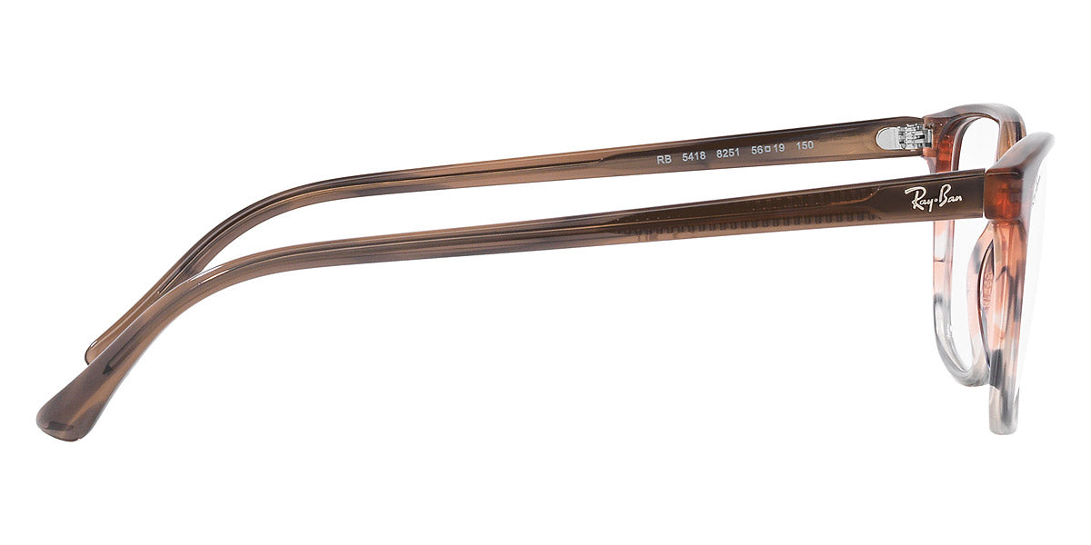 RAY-BAN EYEGLASSES - RX5418 Striped Brown and Red