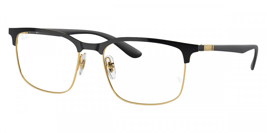 RAY-BAN EYEGLASSES - RX6518 2890 57 - Black on Gold/Sand Gray