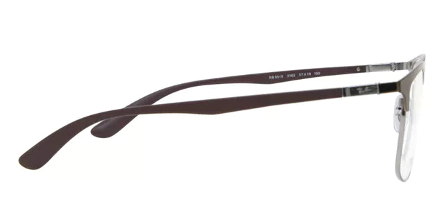 RAY-BAN EYEGLASSES - RX6518 3162 55 - Brown on Gunmetal/Sand Dark Violet