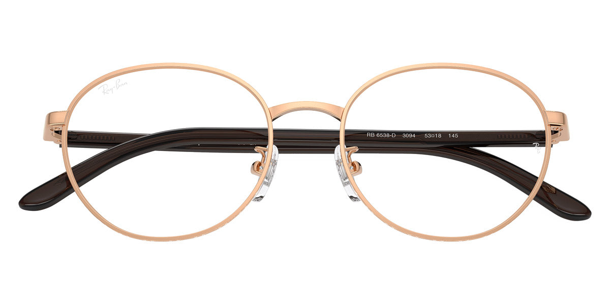 RAY-BAN EYEGLASSES - RX6538D 3094 53 - Rose Gold/Brown