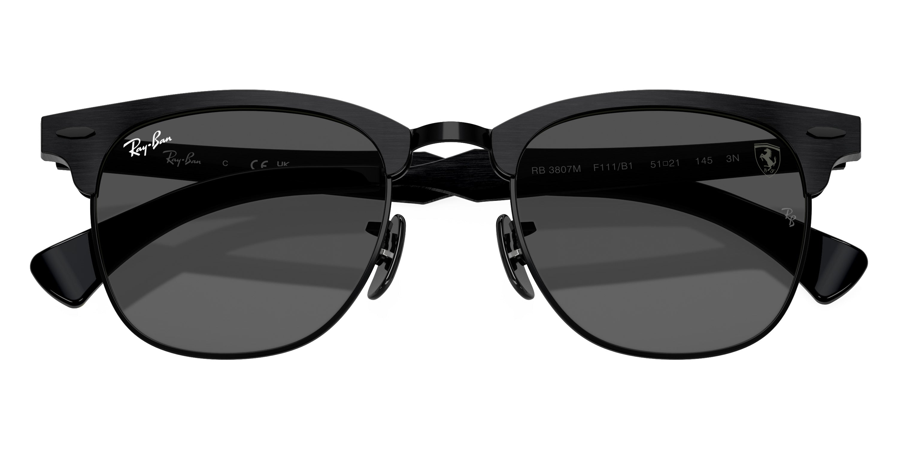 Ray-Ban™ RB3807M F111B1 51 - Brushed Black on Black
