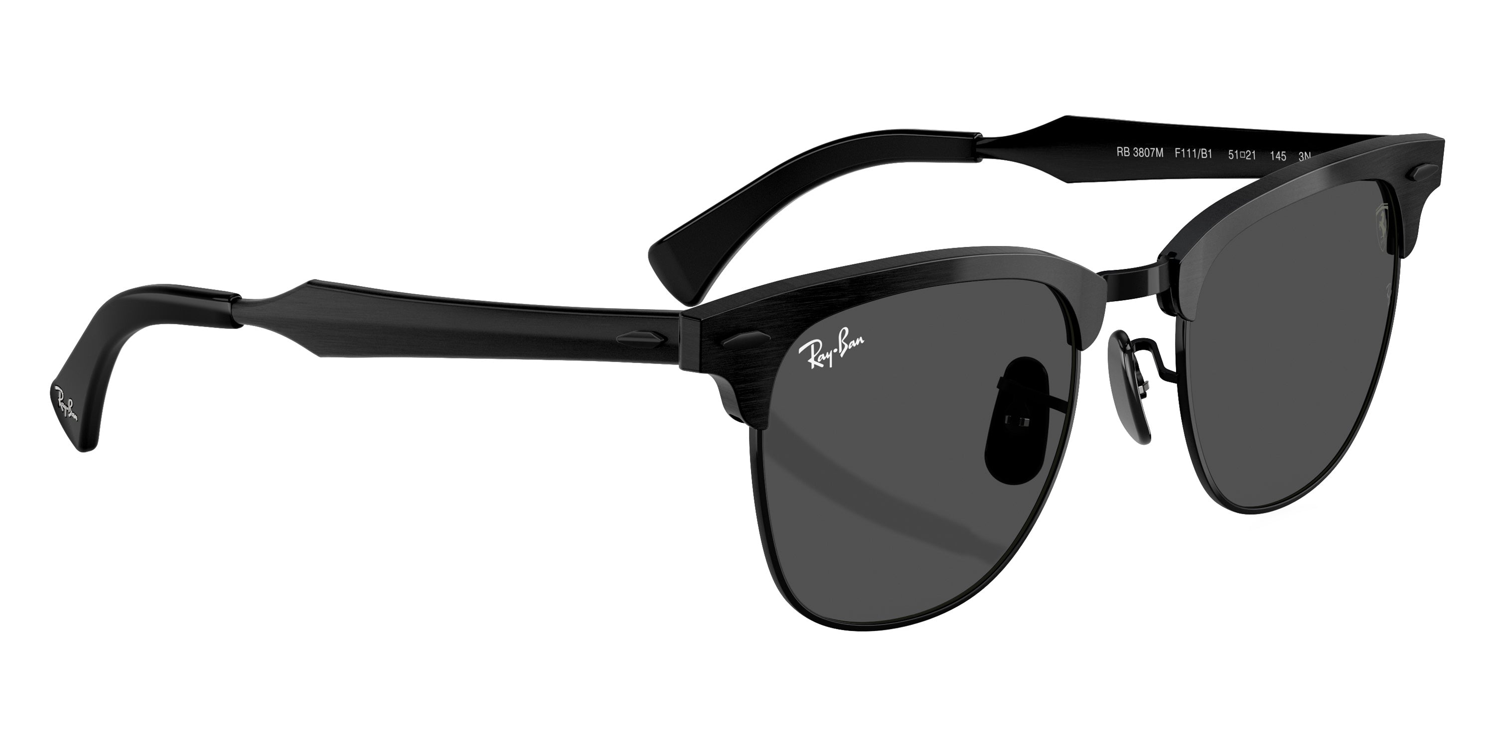 Ray-Ban™ RB3807M F111B1 51 - Brushed Black on Black
