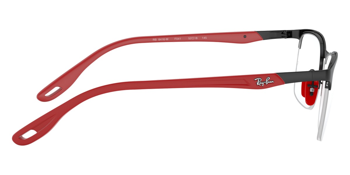 RAY-BAN SCUDERIA FERRARI EYEGLASSES - RX8416M F041 54 - Matte Black On Black