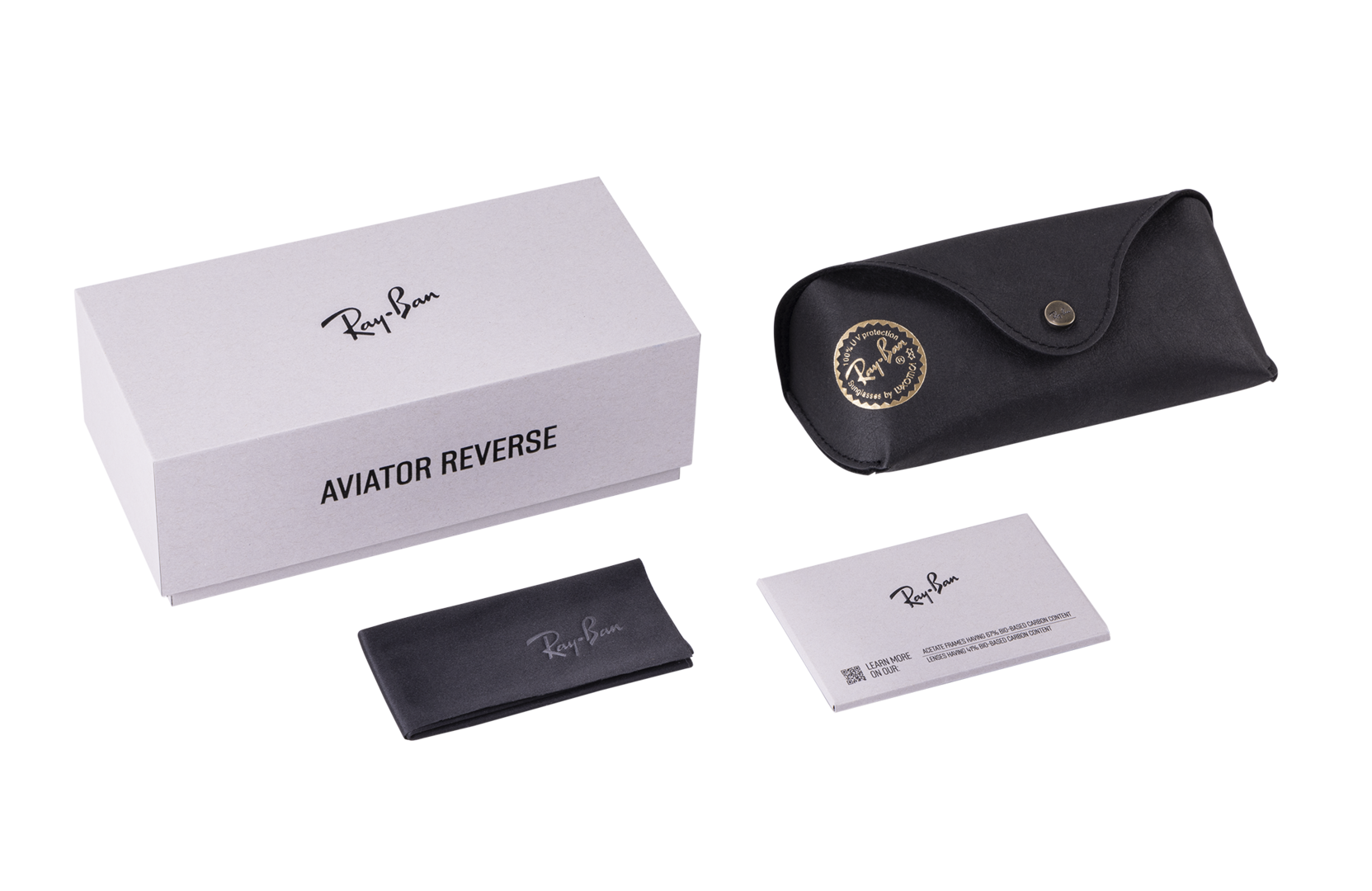 RAY-BAN SUNGLASSES AVIATOR REVERSE - RBR0101S 001/VR 59