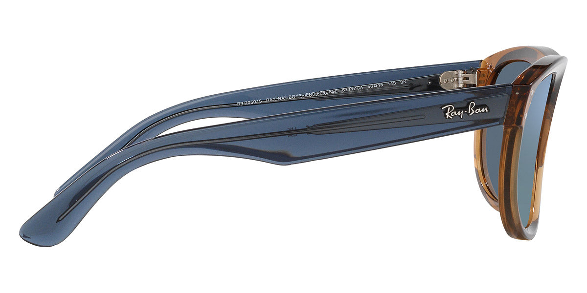 RAY- BAN SUNGLASSES BOYFRIEND REVERSE - RBR0501S 6711GA 56 - Transparent Camel Brown