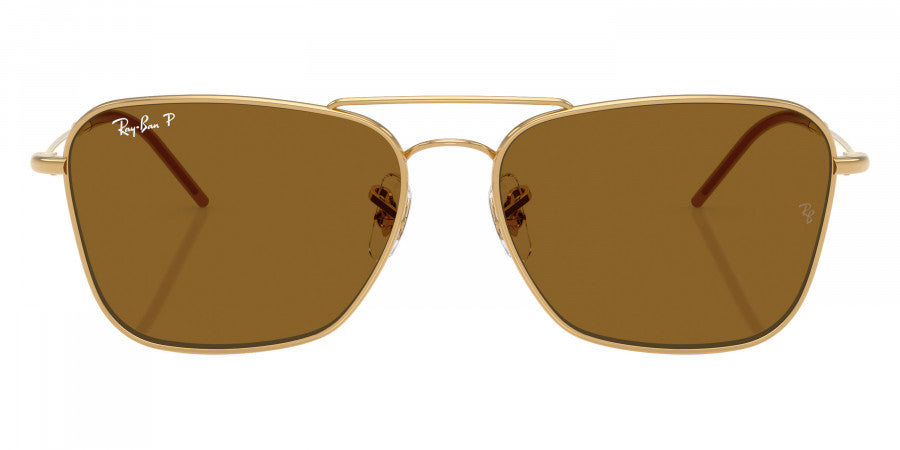 RAY-BAN SUNGLASSES CARAVAN REVERSE - RBR0102S 001/83 58 - Arista Gold