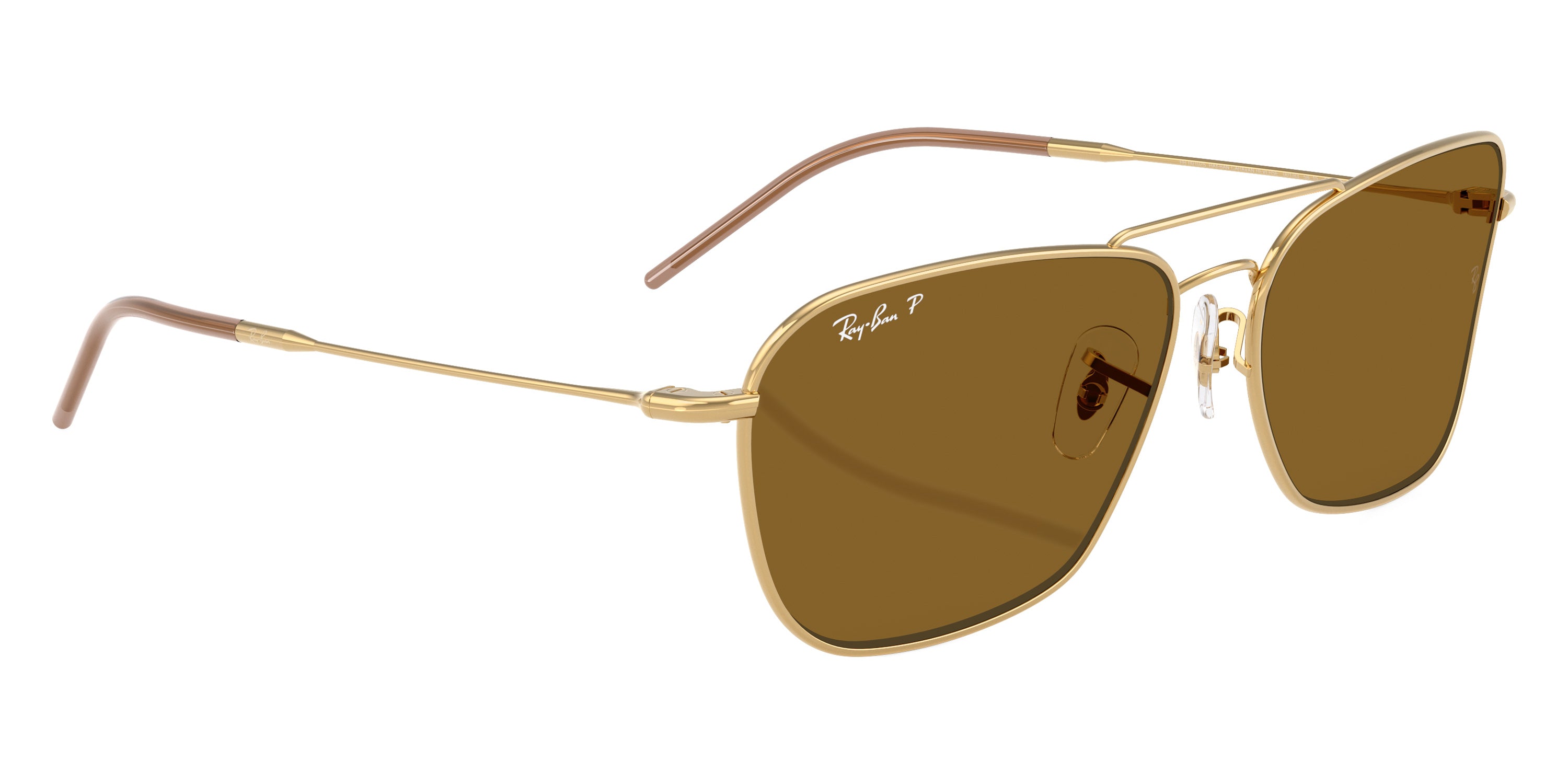 RAY-BAN SUNGLASSES CARAVAN REVERSE - RBR0102S 001/83 58 - Arista Gold