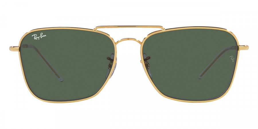 RAY-BAN SUNGLASSES CARAVAN REVERSE - RBR0102S 001/VR 61 - Arista Gold