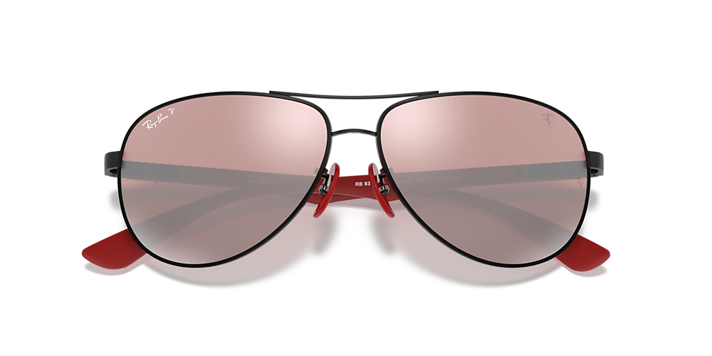 RAY-BAN SUNGLASSES CARBON FIBRE SCUDERIA FERRARI - RB8313M F002H2 61