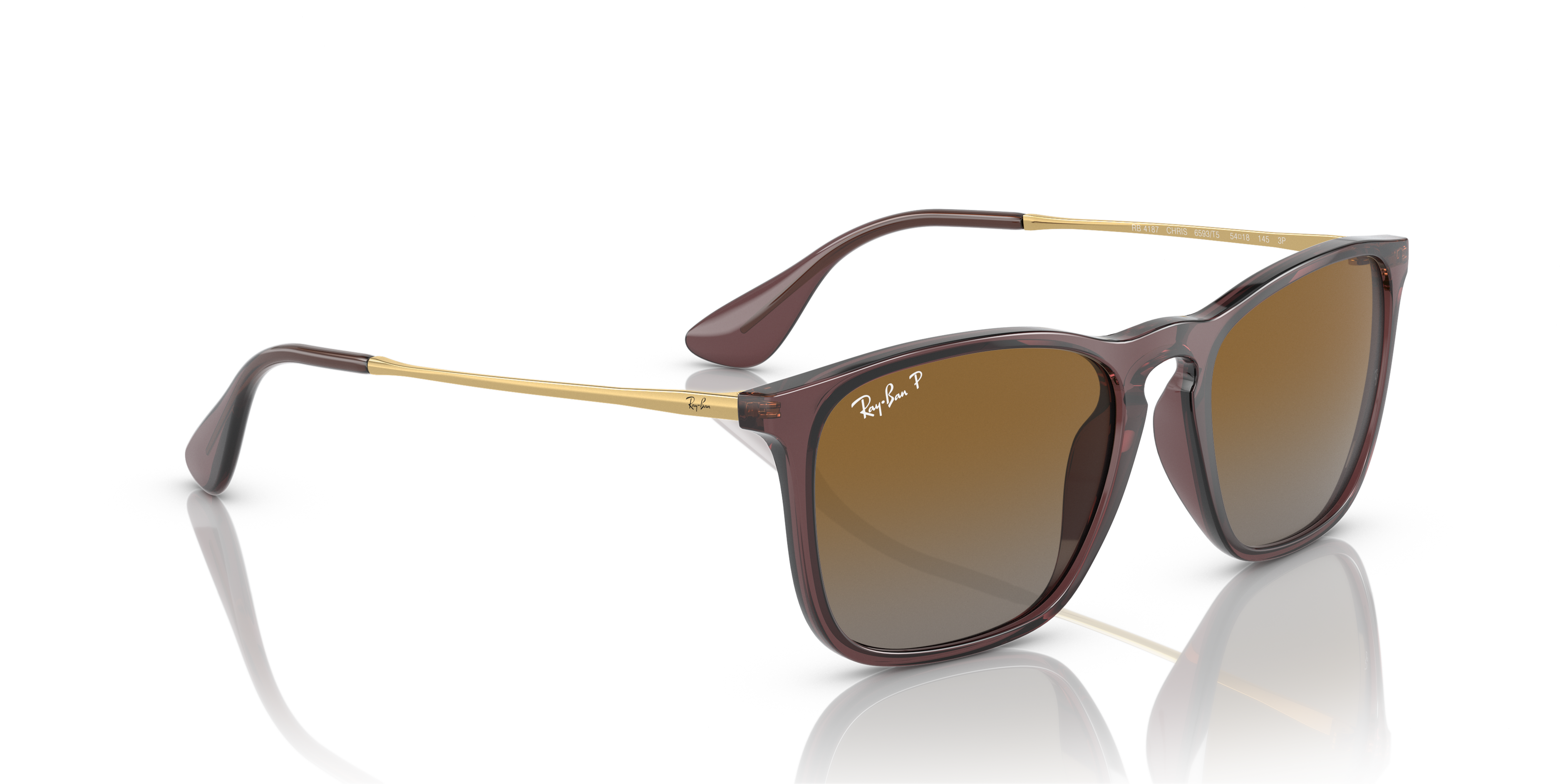 RAY-BAN SUNGLASSES CHRIS - RB4187 6593T5 54