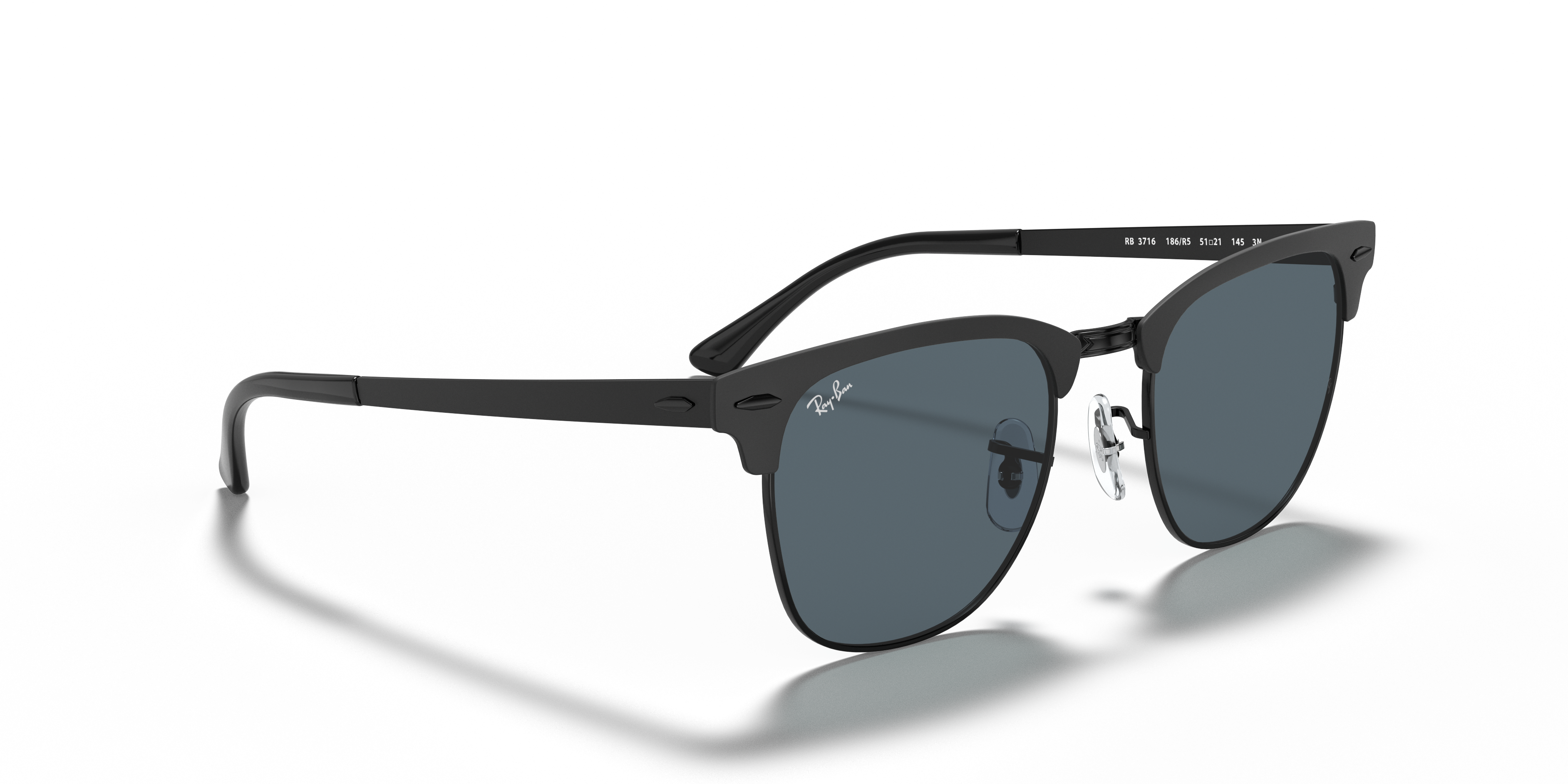 RAY-BAN SUNGLASSES CLUBMASTER METAL - RB3716 186/R5 51